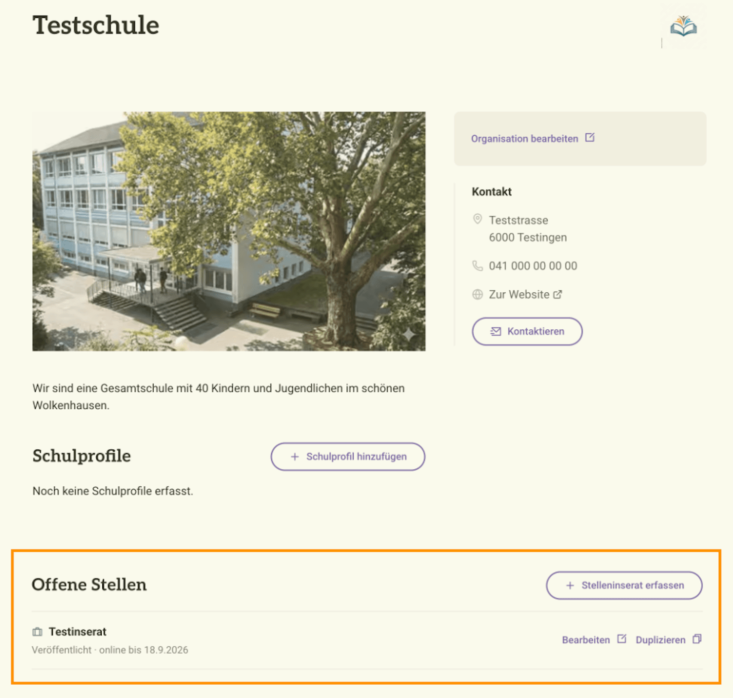 Inserat bearbeiten