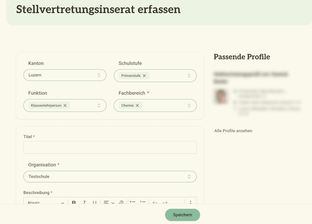 Stellvertretungsabo erfassen