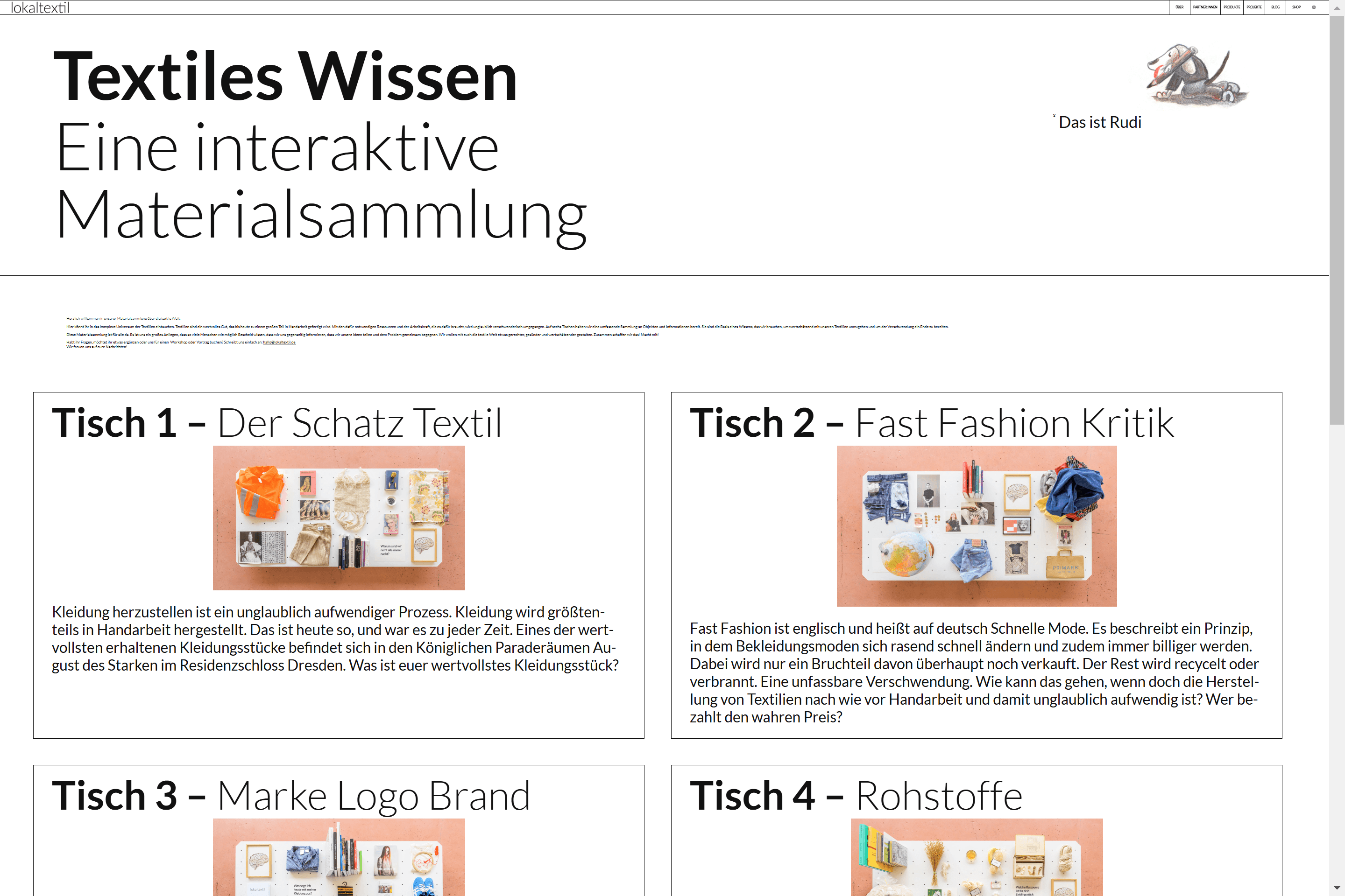 Textiles Wissen - Eine interaktive Materialsammlung