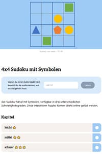4x4-Sudoku mit Symbolen online lösen - zebis.digital