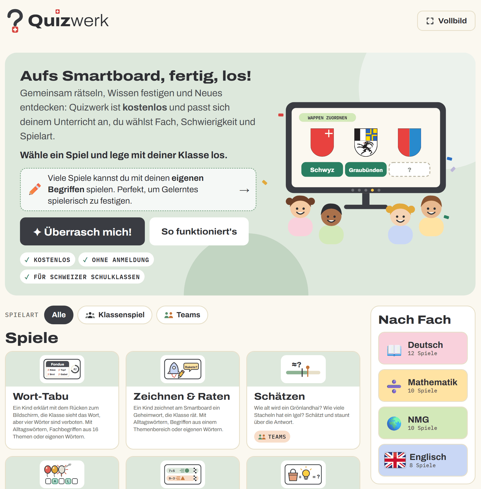 quizwerk.ch - Spiele und Quizze fürs Smartboard