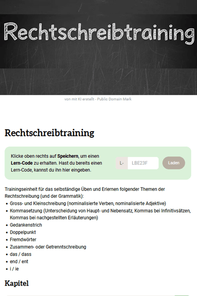 Rechtschreibtraining - zebis.digital
