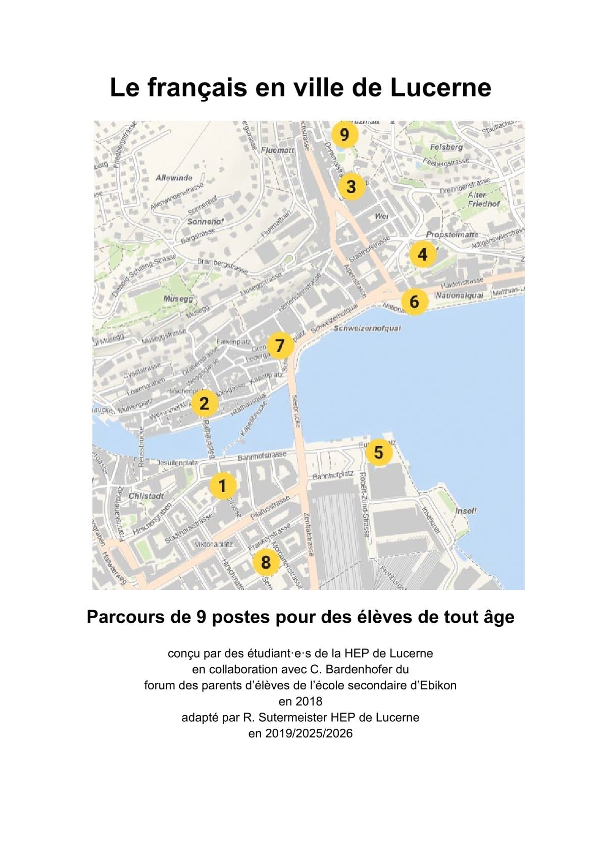 Le français en ville de Lucerne - Postenlauf in der Stadt Luzern