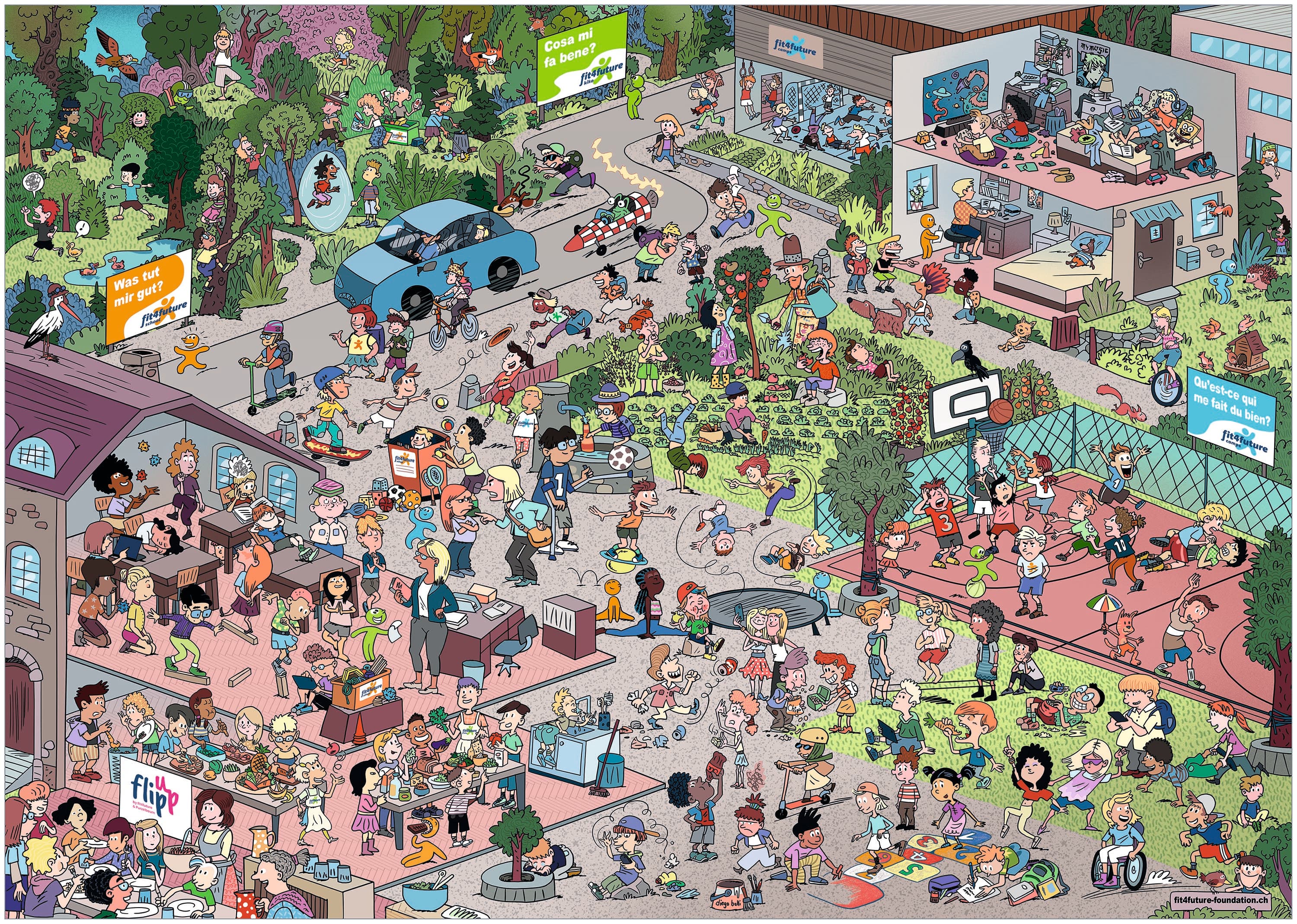 Wimmelbild - Persönlichkeitsentwicklung der Kinder spielerisch fördern