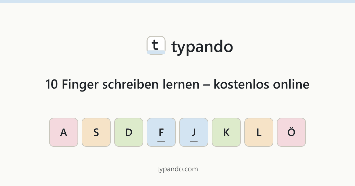 typando – 10-Finger-System kostenlos online lernen